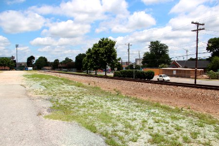 Railroad tracks along Augusta Street, Greenville SC June 2019