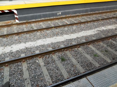 Rail tracks at City Bell train station