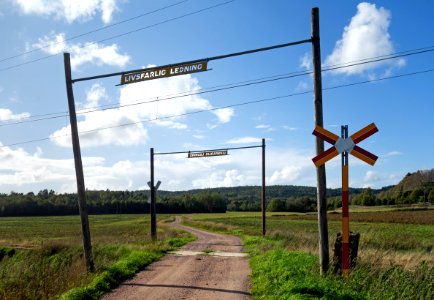 Railroad crossing in Färlev