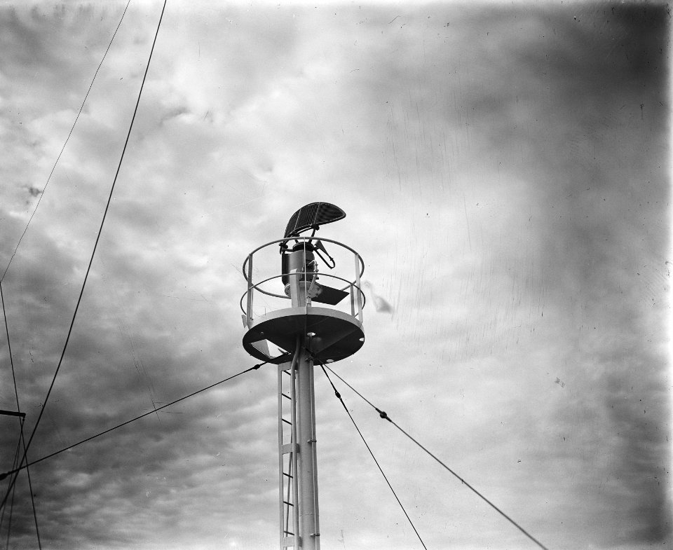 Radar op de Tabinta De kapitein De Radarmast, Bestanddeelnr 902-7075