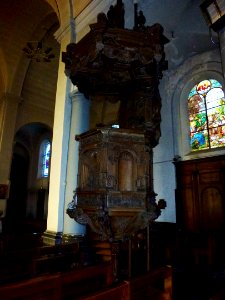 Raismes (Nord, Fr) Église Saint-Nicolas, la chaire de Vérité