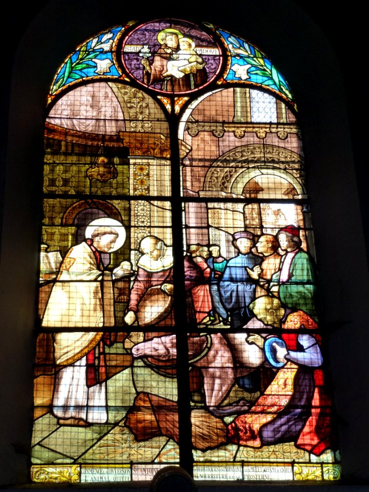 Raismes (Nord, Fr) Église Saint-Nicolas, vitrail 12