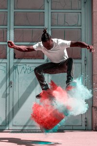 Lifestyle skateboarding man