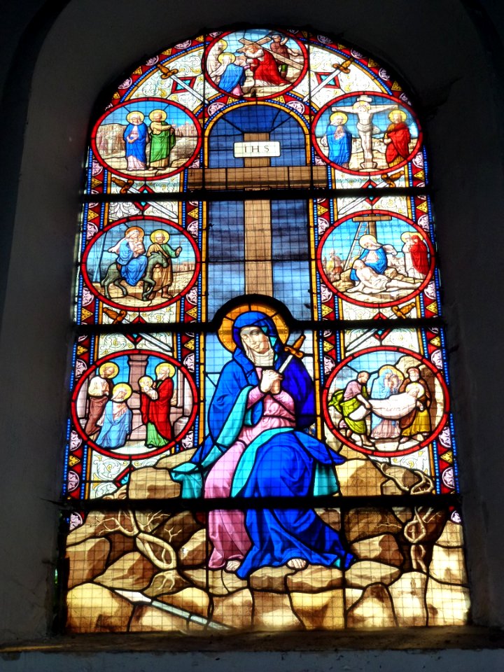 Raismes (Nord, Fr) Église Saint-Nicolas, vitrail 03