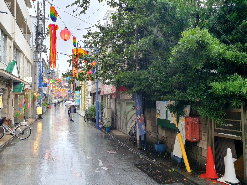 Rainy streetscapes around Tachiaigawa Station 7