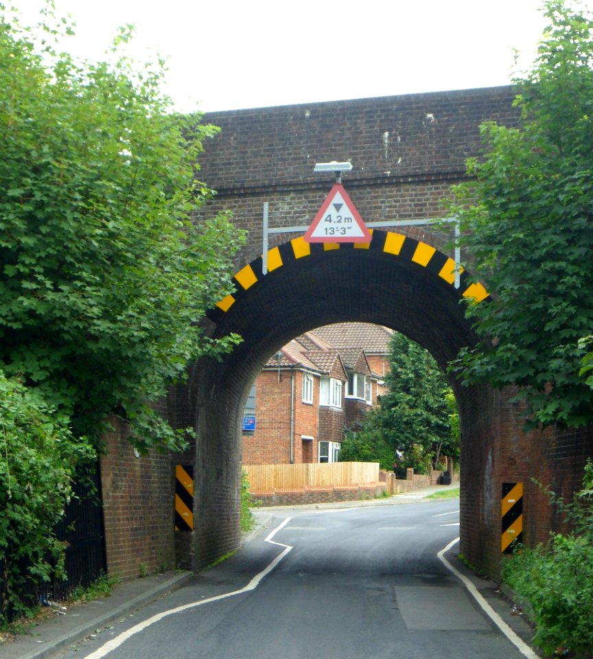 Railway Bridge at Woollards Way, Brighton (August 2013)