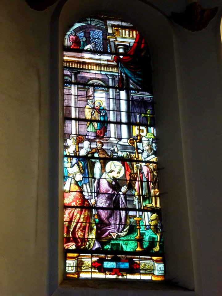 Raismes (Nord, Fr) Église Saint-Nicolas, vitrail 01