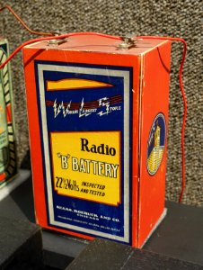 Radio 'B' Battery, 22.5 volts, Sears, Roebuck & Co. - National Electronics Museum - DSC00233