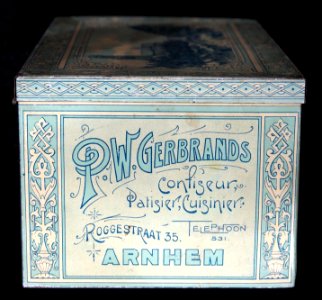 PW Gerbrands koekblik, Roggestraat 35, Arnhem, foto 1