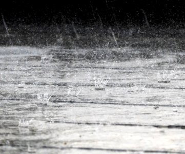 Rain splashes on rooftop 3