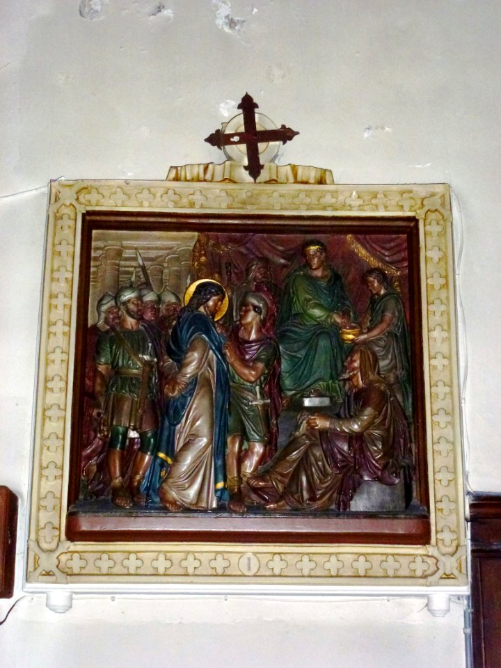 Raimbeaucourt (Nord, Fr) église, chemin de Croix, station 01