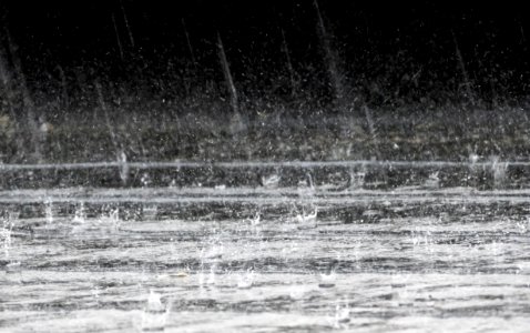 Rain splashes on rooftop 4