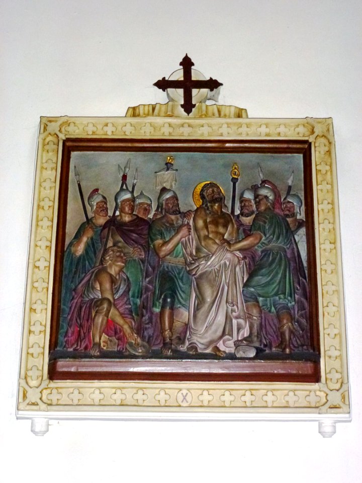 Raimbeaucourt (Nord, Fr) église, chemin de Croix, station 10