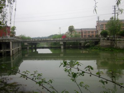 Qingshan Bridge over the Chu River in Qingshanqiao, Ningxiang, Hunan, China, Picture1