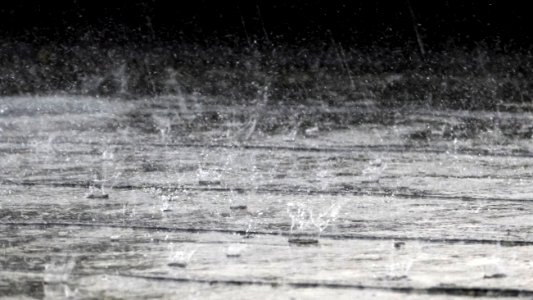 Rain splashes on rooftop 2