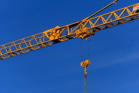 Site cranes construction work photo