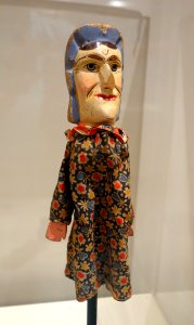 Puppet, probably from Punch and Judy show, England, c. 1870s, wood, paint, cloth - Huntington Museum of Art - DSC05140