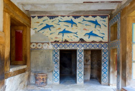 Queen's Megaron with dolphins Knossos Palace