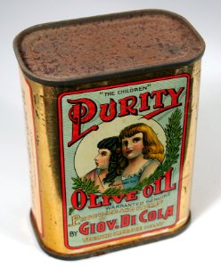 Purity Olive Oil tin, pic1