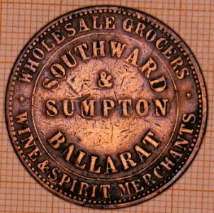 R485 Australian Penny Token, ND, Southward & Sumpton, Ballarat - obverse