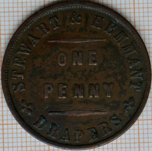 R488 Australian Penny Token, ND, Steward & Hemmant - obverse