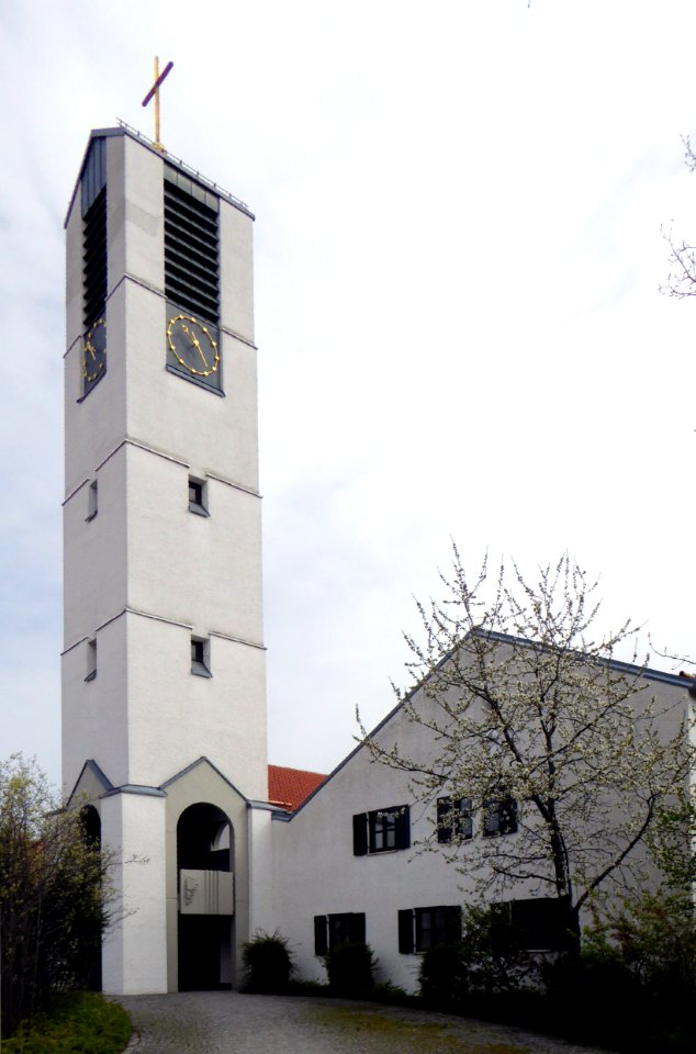Putzbrunn, neue Stephanskirche von Südwesten, 1