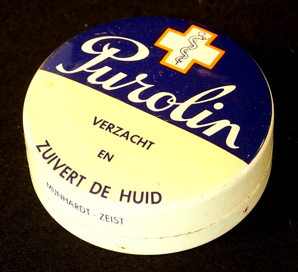 Purolin blikje, Mijnhardt, Zeist, foto1