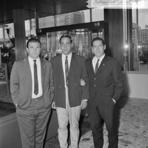Puskas bezocht Faas Wilkes in Rotterdam, spelers in Hil, Bestanddeelnr 918-1529
