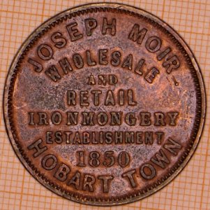 R379 Australian Penny Token, ND, Joseph Moir, Hobart Town - obverse