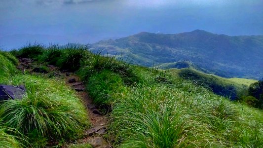 Pushagiri trail from third Viewpoint Karnataka India