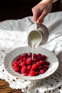 Berries of a raspberry summer plate