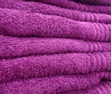 Purple towels saying something