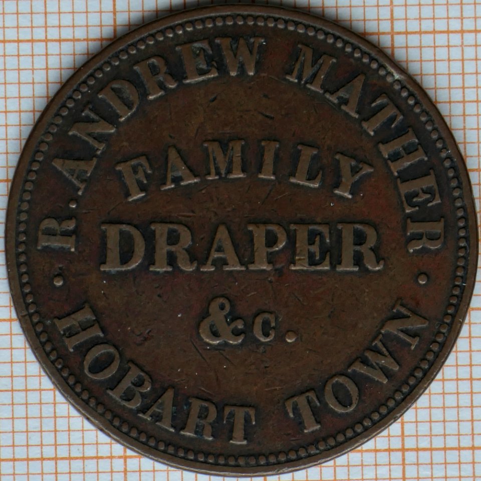 R354 Australian Penny Token, ND, Mather, R. Andrew - obverse