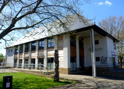 QE Park Centre (home of New Life Baptist Church), Queen Elizabeth Park, Guildford (April 2014, from Northeast)