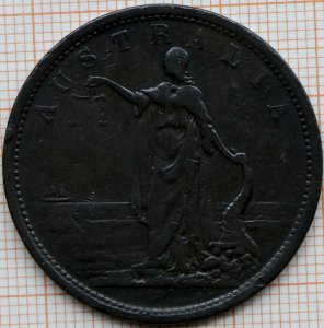 R345 Australian Penny Token, ND, Martin & Sach - reverse