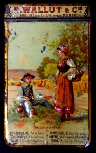 R Wallut et Cie, 168 Bd de la Villette, Paris, tin notebook cover, foto2