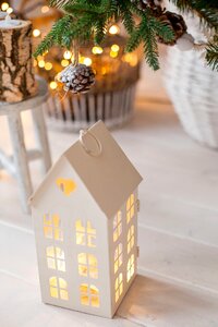 Light pine cone christmas tree photo