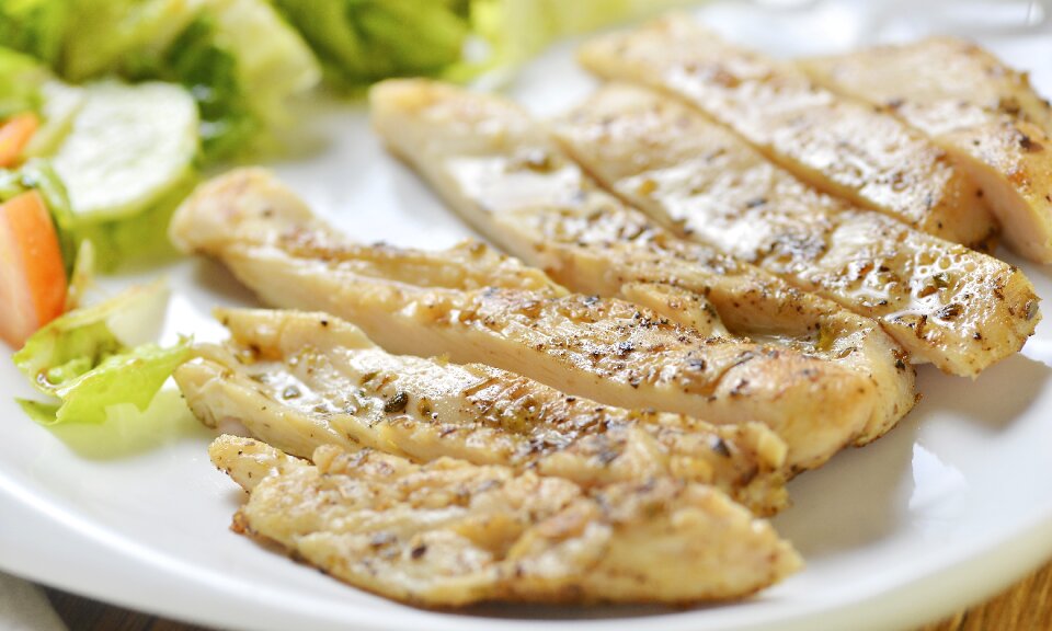 Chicken cutlet black pepper food