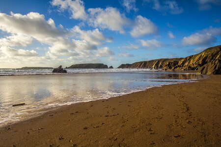 Wales gatelholm island low tide