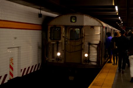 R32 C train at 14th Street NYC Subway September 2015 photo