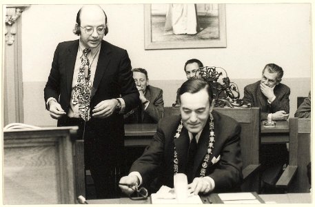 Raadsvergadering over drugs, 11 maart 1971. NL-HlmNHA 54009331