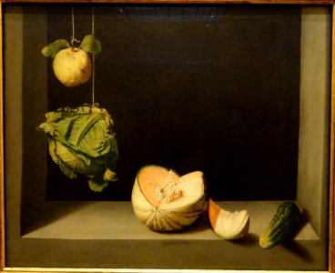 Quince, Cabbage, Melon, and Cucumber, by Juan Sanchez Cotan, c. 1602 - San Diego Museum of Art - DSC06624