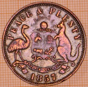 R183 Australian Penny Token, 1857, Hanks & Lloyd, Sydney - reverse