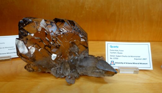 Quartz, Puiva Mine, Russia - University of Arizona Mineral Museum - University of Arizona - Tucson, AZ - DSC08561