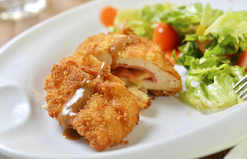 Cheese fried chicken cheese chicken cutlet