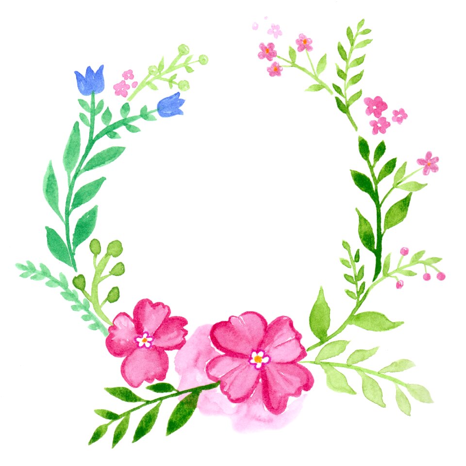 Greeting card floral design colorful