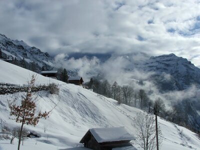 Mountain alps winter