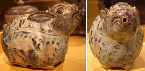 Rabbit-shaped water dropper from Thailand, Sawankhalok ware, 16th century, HAA photo