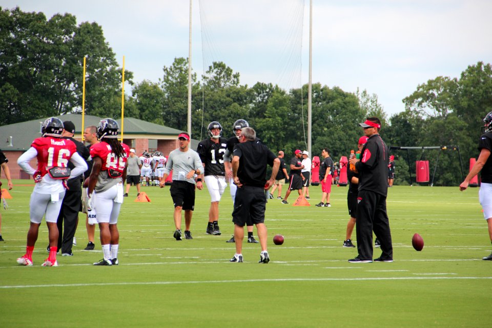 Quarterbacks at Falcons training camp, July 2016