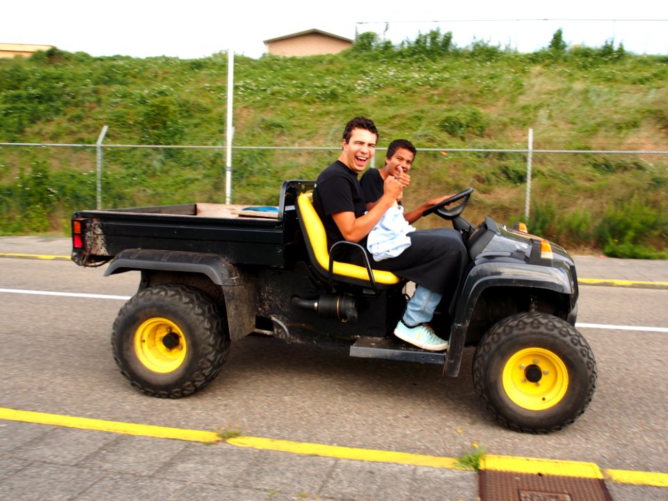 Quad like vehicle with personel of the Zandvoort circuit